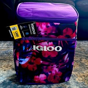 Igloo 18 Can Seaside Backpack Soft Sided Cooler, Digital Purple
